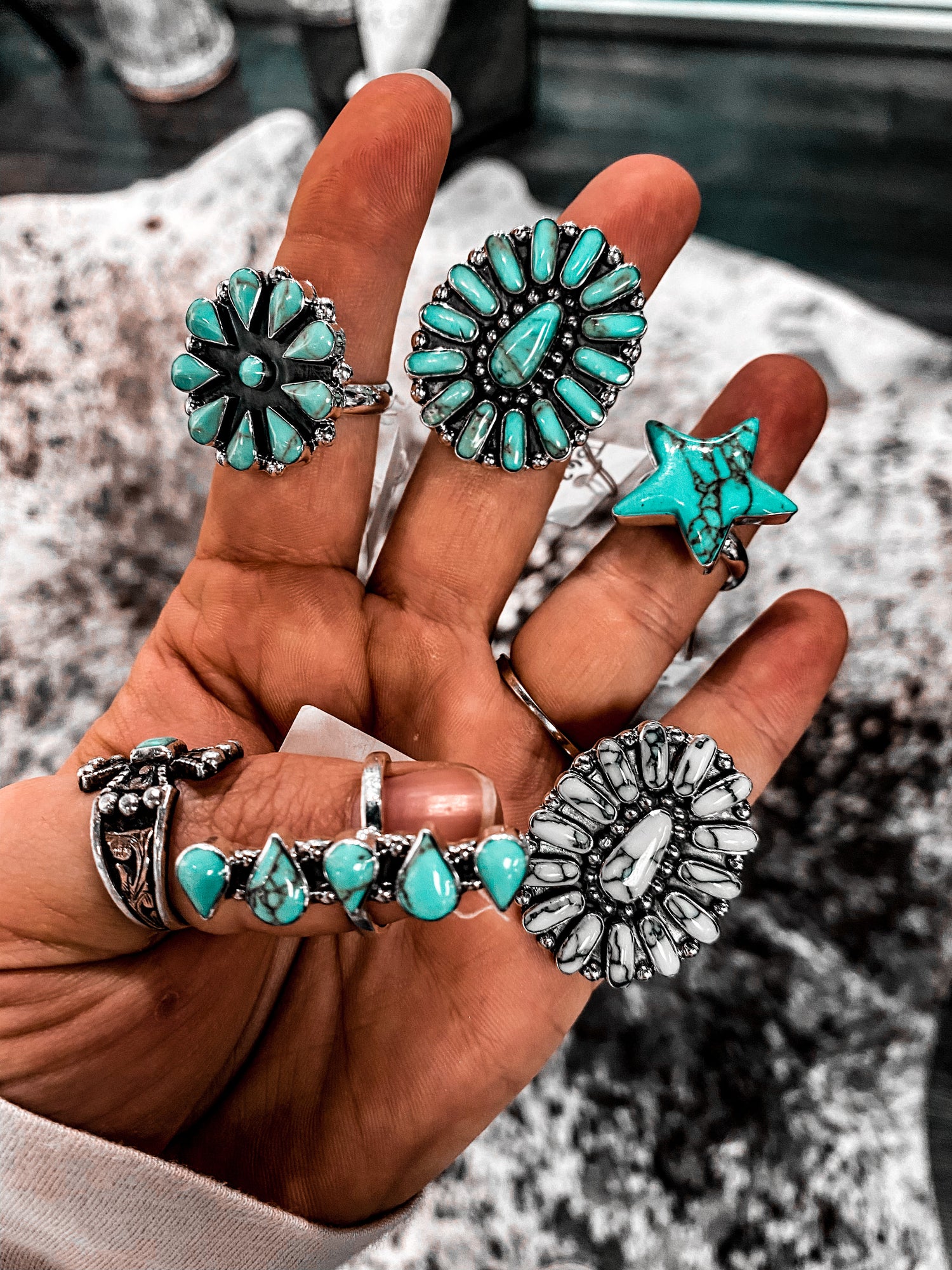Turquoise and sterling silver
